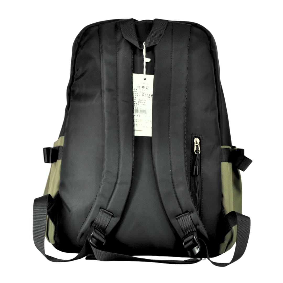 unisex khaki black canvas backpack unisex khaki black canvas backpack