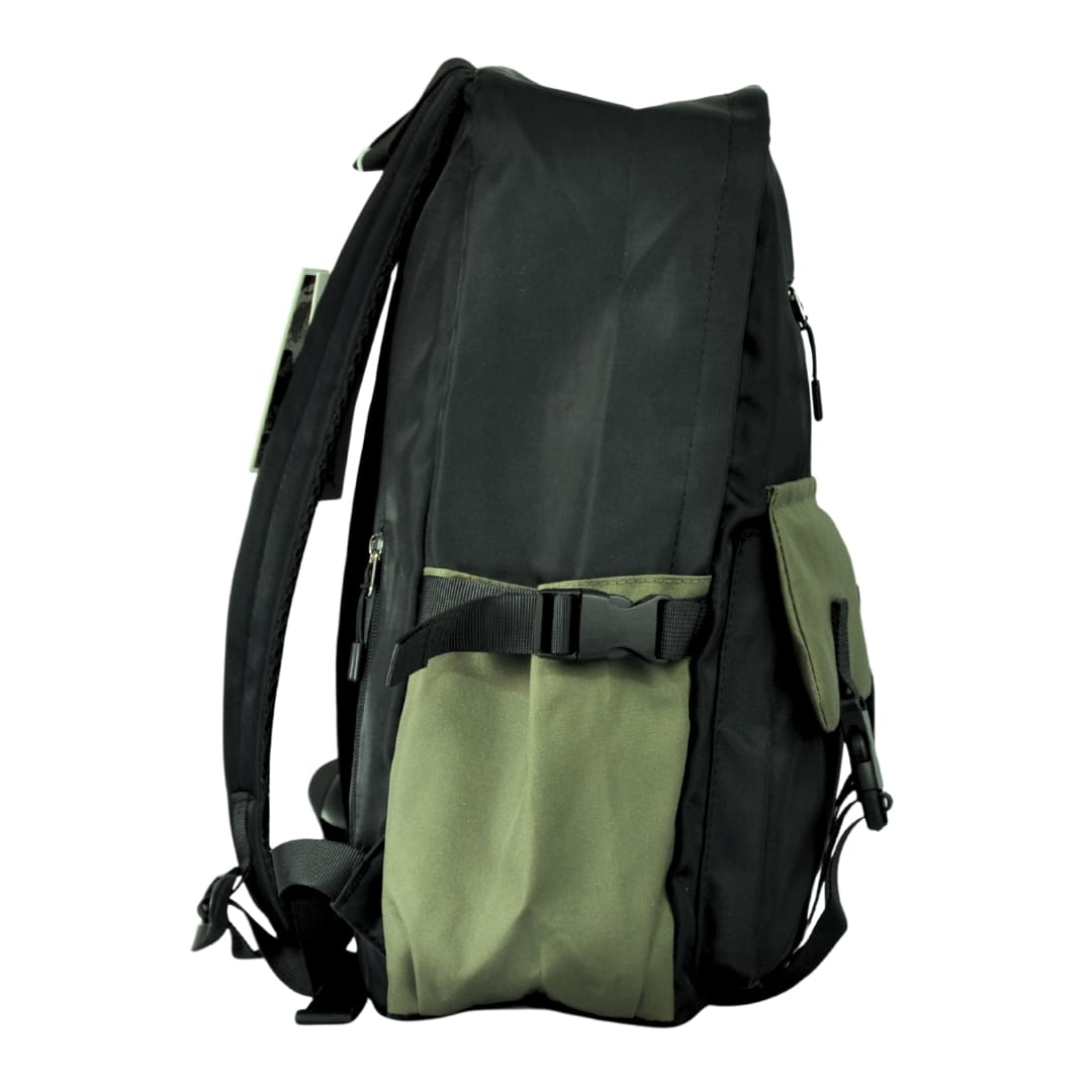 unisex khaki black canvas backpack unisex khaki black canvas backpack